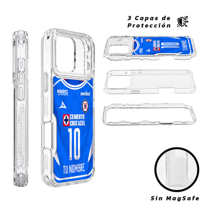 Funda Estilo Jersey Cruz Azul 26/27 - Local (Personalizado)