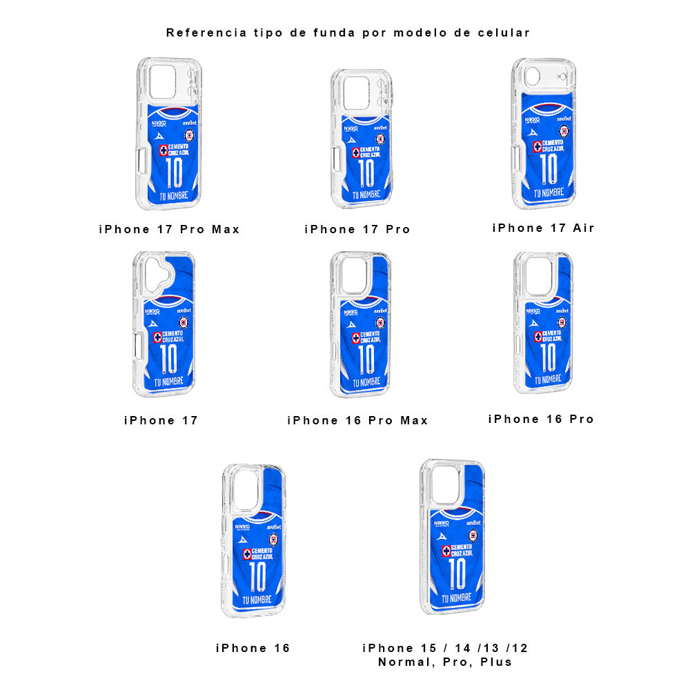 Funda Estilo Jersey Cruz Azul 26/27 - Local (Personalizado)